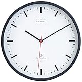 St. Leonhard Wanduhr Bahnhofsuhr: Analoge Wand-Bahnhofsuhr mit schleichendem Quarz-Uhrwerk, Ø 22,5 cm (Wanduhr analog, Analoguhr, schleichende Sekunde)