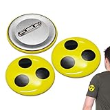 MaNeaz 2 PCS 58mm blindenabzeichen blinden anstecker Blindenanstecker für Blinde und Sehbehinderte Blindenplakette Blindenzeichen Sehbehinderung Hilfe