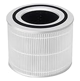 2 Stücke Ersatz HEPA Filter Luftreinigerfilter Aktivkohle für Levoit Luftreiniger Core 300 300S 300-RF (Weiß - Klassischer 3-Stufen-Filter)