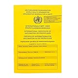 Impfpass/Impfausweis/Impfbuch - International - Neuauflage 2021 - Covid-19 Impfungen - Mehrsprachig - Extraseite für aktuelle Schutzimpfungen - In Gelb - Wichtiges Reisedokument