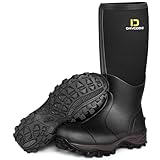 DRYCODE Gummistiefel für Damen und Herren, wasserdicht, langlebig, 6 mm, warme Gummi-Neoprenstiefel, Outdoor-Regenstiefel, Schwarz, Größe 38-42, graphitgrau / schwarz, 10 Women/9 Men