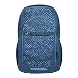 coocazoo Schulrucksack Every „Blue Maze“, blau, ergonomischer & anpassbarer Tornister, höhenverstellbar, mit Brustgurt & Hüftgurt, ab der 3. Klasse