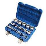 12-Punkt-Torx-Steckschlüssel-Ratschenschlüssel mit Zahnung, 8–36 mm, Spezifikation: Steckschlüsselkopf, 21-teiliger Satz 12-Punkt-Torx-Steckschlüssel Hohe Leistung
