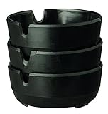 APS 576 Aschenbecher 'CASUAL' 3er-Set Schwarze Melamin...