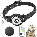 Cat Tracker(1 Pack)-GPS-Tracker für Katzen Keine monatliche Gebühr Funktioniert mit Apple Find My (nur iOS) GPS Ortungsgerät mit abbrechbarem Halsband für Katzen JIARUI Yuan