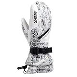 Swany X-Cell 2.1 Damen-Handschuhe, feuchtigkeitsableitend, schnelltrocknend, warm, langlebig, flexibel, isoliert, Leder, Winter-Camo, Größe M