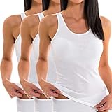 HERMKO 1310 3er Pack Damen Tank Top aus 100% Bio-Baumwolle,...