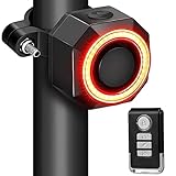 Fahrradalarm, kabelloser Diebstahlalarm für Motorrad für Auto, Induktionsalarm, wasserdicht, super stark, 110 dB, Bergalarm, LED-Aufladung (einschließlich Fernbedienung)