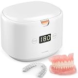 Ultraschallreiniger für Zahnprothesen, iHoo 230ML Professionelle Ultraschallreinigungsgerät mit 5 Timing-Modi für Retainer, Mouth Guard, Aligner, Whitening Trays