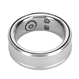 Smart Health Ring, Smart Ring Health Tracker BT 5.1 NFC Schlafkörpertemperaturüberwachung Schrittzähler IP68, Schlafqualitäts Tracker für Geburtstagsgeschenke (Silver)