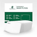 50pcs PM2.5 Aktivkohlefilter | Taswell | 5 Schichten Einwegfilter für Gesichtsbedeckungen im Freien | Anti-Staub-Pollen