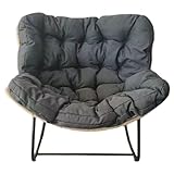 Ergonomischer moderner Sessel, gepolsterter Loungesessel für Balkon, gemütlicher Schaukelstuhl, stilvolle Wohn- und Schlafzimmermöbel, 110 x 78 cm, Komfort und Unterstützung