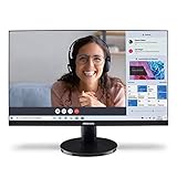 MEDION P52408 (MD 22000) 60,5 cm (24 Zoll) Full HD Widescreen Monitor (16:9, integrierte Lautsprecher, rahmenloses Design, DisplayPort, HDMI, VGA, Audio In, mehrsprachiges Menü) schwarz