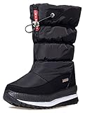 Solshine Damen Halbschaft Gefütterte Wasserdichte Schneestiefel 949 Schwarz, 38EU