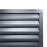 Atlas-Zaun-Set | Zaunpaneel | Lamellenzaun | Sichtschutz | 104,5 cm x 200 cm Metall Stärke 0,45 mm inkl. Zubehör (grau)