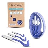 Tick Twister 3 Zeckenhaken für Hunde, Katzen und Menschen – Zeckenzange 3er Set mit Aufbewahrungsbox Sicheres Entfernen ohne Schmerzen – Ideal für Outdoor-Aktivitäten (Lila, 1er-Set)