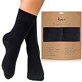 lampox Bambus Socken (6 Paar) Atmungsaktiv Socken Business Sport Laufen Reduziert Schweiß (43-46, Schwarz)…