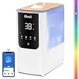 LEVOIT Smart Luftbefeuchter, Warm-/Kalter Nebel max 550 ml/h, 4,5L Humidifier bis 40㎡ 45H, 26dB Aroma Raumbefeuchter mit Nachtlicht für Schlafzimmer Kinderzimmer und Pflanzen, Exklusiv bei Amazon,Weiß