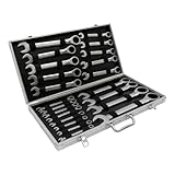 Ratschenschlüssel Set, 22-teiliger Ratschenschlüsselsatz, Ringratschenschlüssel aus Chrom-Vanadium-Stahl, 6–32 mm, Maulschlüssel Set mit Aufbewahrungsbox, für Haushalt, Autowerkstätten