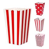 26 Stück Popcorn Boxen Popcorntüten Klein Candy Container Candy Boxen Papier Popcorn Tüten Pappe Snack Boxen für Partysnacks Bonbons Popcorn Geschenktüten Weihnachten