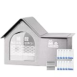 Haustier-Kühlhaus, faltbares Katzen- und Hundehaus für draußen und drinnen, kühlendes Hundehaus, Katzenhaus-Klimatisiertes Haus mit 2 saugfähigen Baumwolltaschen, wasserdichter großer Hundehütte