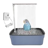 Automatische Badewanne für Papageien – Springbrunnen für Sittiche | USB-elektrische große Vogelbadewanne | Vogelbadewanne | Wasserzyklus Papagei zirkulierende Dusche | Vogeldusche Badewanne | Papagei
