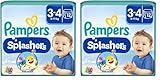 Pampers Windeln Größe 3-4, Splashers Baby Shark Limited Edition, Einweg-Schwimmwindeln, für sicheren Schutz im Wasser, 12 Stück(Verpackung kann variieren) (Packung mit 2)