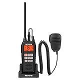 Retevis RM15 VHF Seefunkgerät, Marine Walkie Talkie IP68 mit Mikrofon, 2000 mAh Akku, Schwimmend, Vibration, 88 Kanäle, VHF Marine Radio Handfunkgerät mit Lautsprecher für Bootfahren(1 Stück)