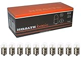 HOALTE - Glühbirne für Autolampen - 10er Pack R5W, BA15s, Clear, 12V, 5W, Homologation, für Kfz-Werkstätten und Service, Hervorragende Lichtausbeute