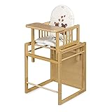 Best for Kids Kombihochstuhl | Leicht Umbaubar kinder Stuhl Tisch | Hochstuhl Holz mit Tisch | Ideal als Esstisch Stuhl | Holzhochstuhl Tisch | Portabel und Schnell Zusammenbaubar Baby Hochstuhl Tisch