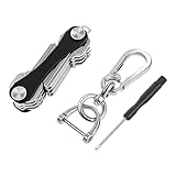 Butyeak Schlüsselbund Organizer, Compact Key Holder, Key-Organizer, Smart Key Holder, Keychain Organizer, Keyring Car, Key Chain Carabiner, Gift for Men Women, (Bis Zu 12 Schlüssel)