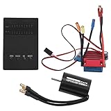 2430 7200KV bürstenloser Motor, 25A bürstenloser ESC mit Programmierkarte, hohes Drehmoment, CNC-Aluminium-Kühlkörper für 1/16 1/18 RC-Auto, schwarz