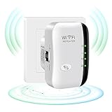 WLAN Verstärker, WLAN Repeater 300 Mbit/s 2.4 GHz, WiFi Extender Booster, WiFi Verstärker mit Repeater/AP Modus und WPS-Funktion,Internet Verstärker bis zu 3650 sq.ft und 35+ Geräten (Weiss)