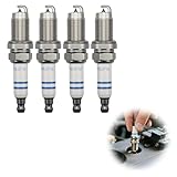 4 Stück Zündkerze 0 242 240 665 FR6HI332 (16 mm Spanner, 19 mm Gewindelänge), kompatibel mit Golf V, Polo, Touran und Passat Variant, OE-Nummern: 03C905601, 101905617A