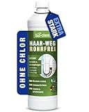 bio-chem Haar-Weg Abflussfrei – Abflussreiniger EXTRA STARK – 1000 ML - Bis zu 20 Anwendungen je Flasche Rohrreiniger – Extrem effektiver Abflussöffner & materialschonend - Made in DE