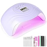 ROEXUN UV LED Lampe für Nägel,168W Nageltrockner für Gel Nagellack,Tragbarer USB-Ladefunktion,Auto-Sensor Aushärtelampe mit 4 Timer Einstellungen,Nagelwerkzeuge für Fingernagel und Zehennagel