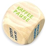 MIJOMA 1 Stück Entscheidungswürfel aus Holz für Berufsalltag, 3x3x3cm, Schnelle Entscheidungen, Bunte Sprüche, Stressabbau, Kaffeepause, Arbeitsmotivation, Zeitmanagement, Geschenkidee, Bürospielzeug