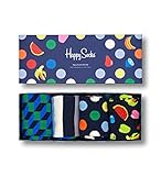 Happy Socks Herrensocken, Geschenkset, Marineblau, 4 Stück