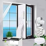Fensterabdichtung für Mobile Klimaanlage 400cm mit Klettband, Fensterabdichtung Abluftschlauch Klimagerät ohne Bohren, Fensterdichtungen Klimaanlage, Klimaanlage Abdichtung für Fenster