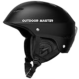 OutdoorMaster Kelvin Skihelm – Snowboardhelm für Herren, Damen & Jugendliche (L, Schwarz)