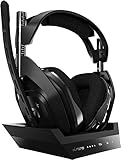 ASTRO Gaming A50 Wireless Headset + Gaming-Ladestation, 4. Generation, Dolby, ausgleichender Gaming-Sound und Stimme, 2,4-GHz-Verbindung, PS5 (HDMI-Adapter erforderlich), PS4, PC, Mac - Schwarz