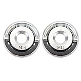 Candeon 2 Stück M14 Winkelschleifer-Schnellspannmutter, selbstsichernder Schleifermutter-Ersatz aus legiertem Stahl