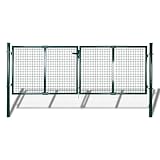 vidaXL Gartengitter Tor Zaun Tür Wandgitter 306x75 cm