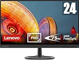 Lenovo C24-25 60,45 cm (23,8 Zoll, 1920x1080, Full HD, 75Hz, WideView, entspiegelt) Monitor (VGA, HDMI, 4ms Reaktionszeit, AMD Radeon FreeSync) schwarz