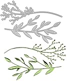 Gowxs Metall-Stanzschablone, Zweig-Schablone, Dekoration, Prägeschablonen für Bastelarbeiten, Scrapbooking, Alben, dekorative Prägepapier-Stanzformen, Kartenherstellung