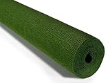 Cartotecnica Rossi 140 g 43,2 cm breit, 2,5 m lang, italienisches Krepppapier, Rolle für Hochzeitszeremonie, verschiedene große Feste, Dekoration, Blattgrün (991))