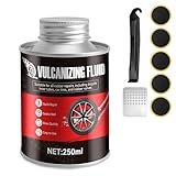 Vulkanisierkleber, Vulkanisierflüssigkeit, Reifenkleber Autoreifen, Fahrrad Flickzeug für Fahrradschläuche, Autoreifen & Gummiventile, Wasserfest, Schnelle Reifenreparatur, 250ml