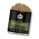 ROCK'N'RUBS - Born To Be Wild | Würzmischung mit Waldkräutern für Wildzubereitung | Gewürzdose, 190 g