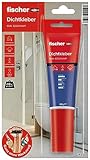 fischer Dichtkleber 80 ml, Kleb- & Dichtstoff in Weiß, zum Verkleben und Abdichten, wasserbeständiger Universalkleber, handliche Tube, Verwendung ohne Werkzeug