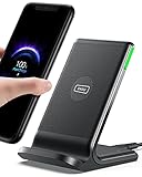 INIU Wireless Charger, 15W Schnellladeständer Kabellose Ladestation Qi-Zertifiziert Ladegerät Kompatibel für iPhone 15 14 13 12 Pro Max Xr Xs X 8 Samsung GalaxyS22 S21 S20 S10 S9 Note10 9 Google usw